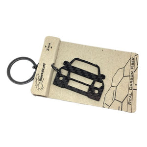 BlackStuff Carbon Fiber Keychain Keyring Ring Holder Compatible with Pajero V80 2006-2019 BS-629