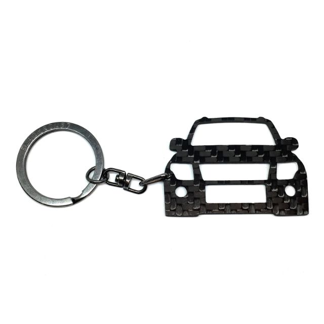 BlackStuff Carbon Fiber Keychain Keyring Ring Holder Compatible with Pajero V80 2006-2019 BS-629