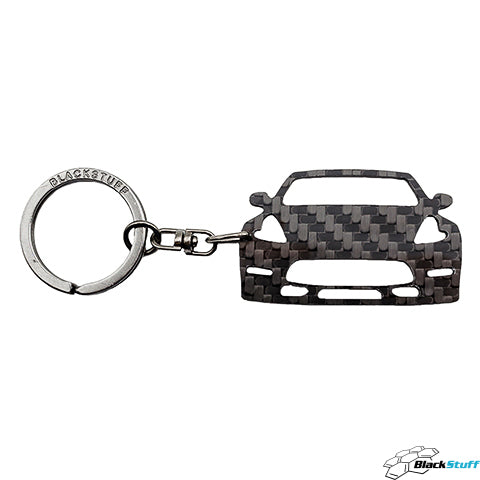 BlackStuff Carbon Fiber Keychain Keyring Ring Holder Compatible with 370Z Z34 2008-2019 BS-647