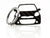 BlackStuff Carbon Fiber Keychain Keyring Ring Holder Compatible with Micra K13 2010-2014 BS-810