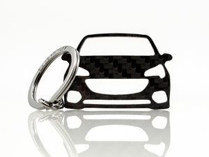 BlackStuff Carbon Fiber Keychain Keyring Ring Holder Compatible with Corsa E 2014-2019 BS-792