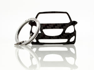 BlackStuff Carbon Fiber Keychain Keyring Ring Holder Compatible with Meriva B 2010-2017 BS-797