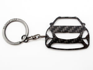 BlackStuff Carbon Fiber Keychain Keyring Ring Holder Compatible with Zafira C 2011-2016 BS-801