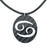 Cancer Zodiac Carbon Fiber Pendant and Leather Necklace by Sigil SG-115