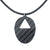 Triangle Mask Carbon Fiber Pendant and Leather Necklace by Sigil SG-104