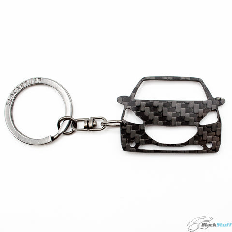 BlackStuff Carbon Fiber Keychain Keyring Ring Holder Compatible with 208 2012-2015 BS-805