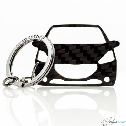 BlackStuff Carbon Fiber Keychain Keyring Ring Holder Compatible with 208 2012-2015 BS-805