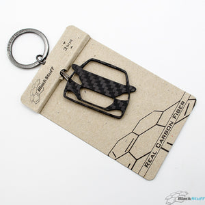 BlackStuff Carbon Fiber Keychain Keyring Ring Holder Compatible with 208 Facelift 2015 BS-806