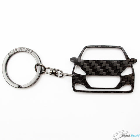 BlackStuff Carbon Fiber Keychain Keyring Ring Holder Compatible with 208 Facelift 2015 BS-806