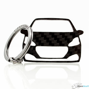 BlackStuff Carbon Fiber Keychain Keyring Ring Holder Compatible with 208 Facelift 2015 BS-806