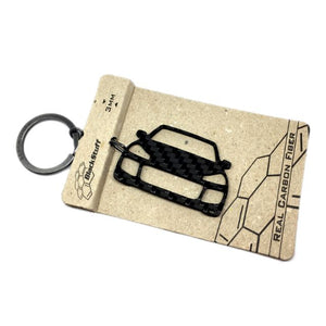 BlackStuff Carbon Fiber Keychain Keyring Ring Holder Compatible with Cayenne 2003-2010 BS-633