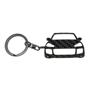 BlackStuff Carbon Fiber Keychain Keyring Ring Holder Compatible with Cayenne 2003-2010 BS-633