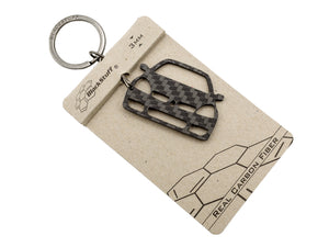 BlackStuff Carbon Fiber Keychain Keyring Ring Holder Compatible with Clio II Phase III 2005-2009 BS-919