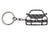 BlackStuff Carbon Fiber Keychain Keyring Ring Holder Compatible with Clio II Phase III 2005-2009 BS-919