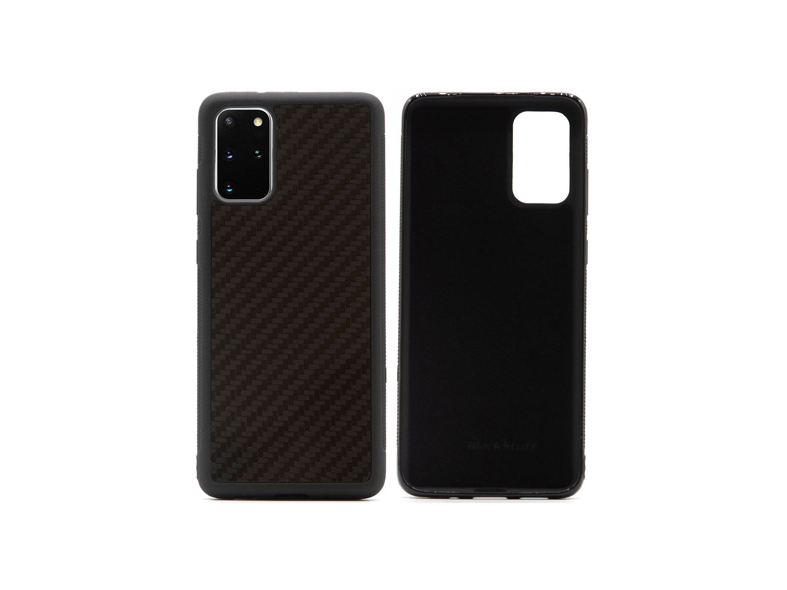 BlackStuff Genuine Carbon Fiber and Silicone Lightweight Phone Case Compatible with Samsung S20 Plus BS-2029