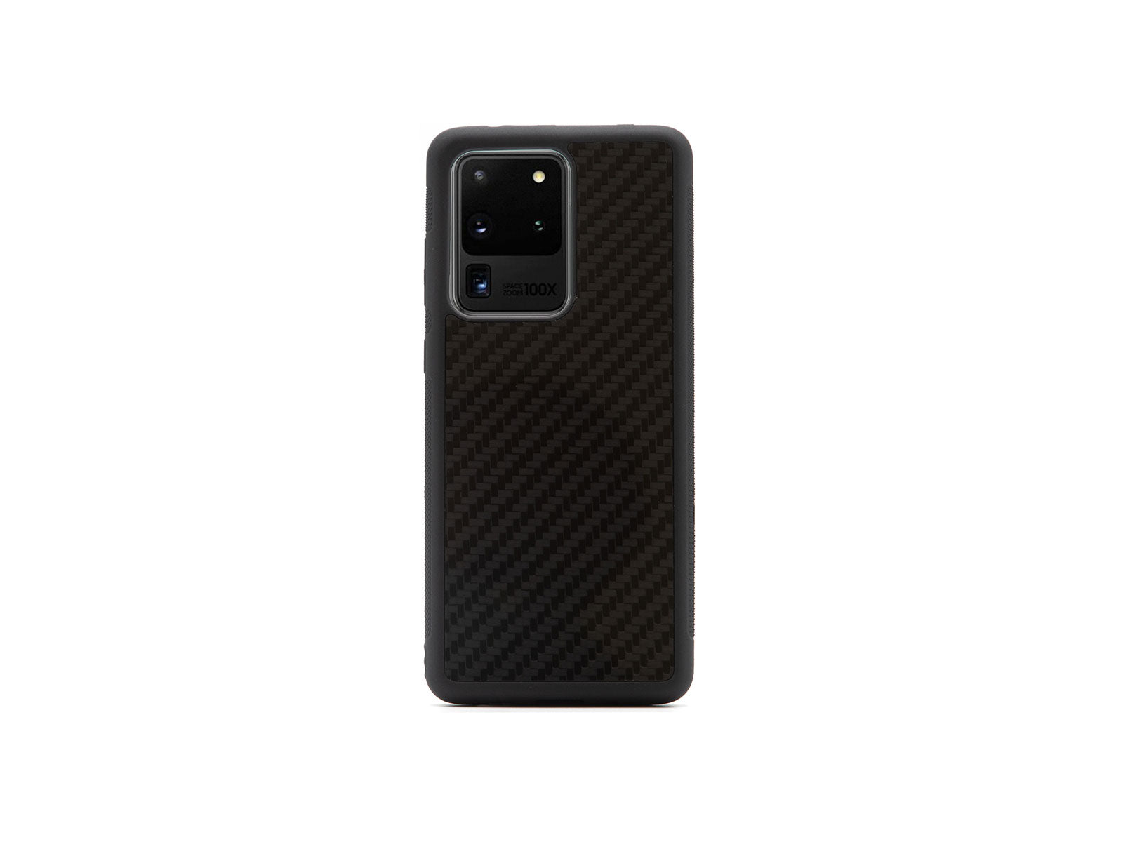 BlackStuff Genuine Carbon Fiber and Silicone Lightweight Phone Case Compatible with Samsung S20 Ultra BS-2030