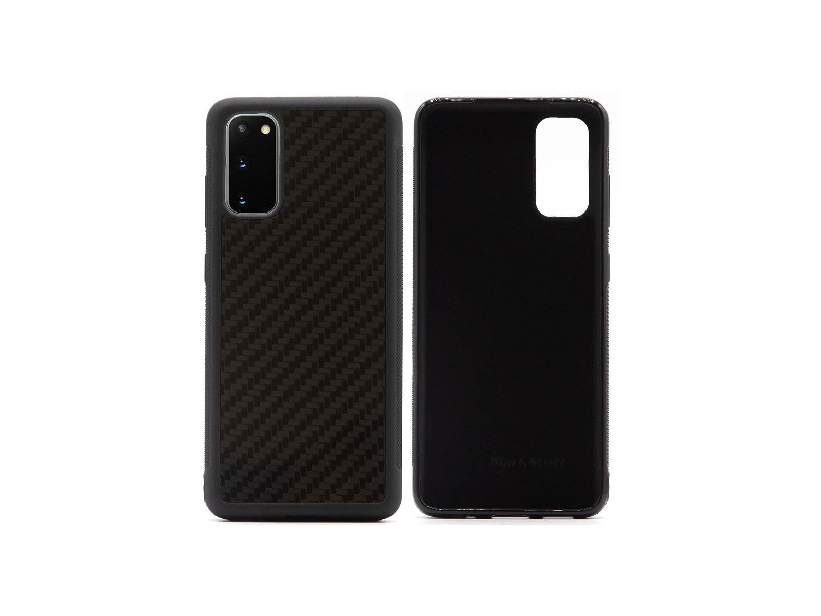 BlackStuff Genuine Carbon Fiber and Silicone Lightweight Phone Case Compatible with Samsung S20 BS-2028