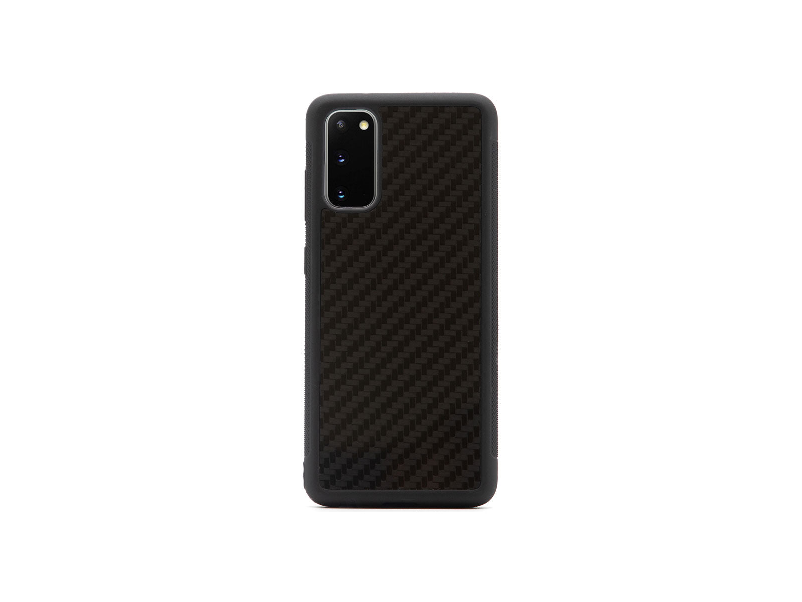 BlackStuff Genuine Carbon Fiber and Silicone Lightweight Phone Case Compatible with Samsung S20 BS-2028