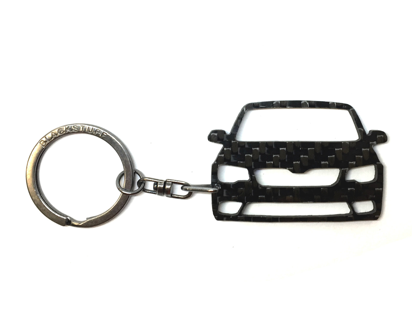 BlackStuff Carbon Fiber Keychain Keyring Ring Holder Compatible with Superb 3T MK2 2008-2015 BS-682