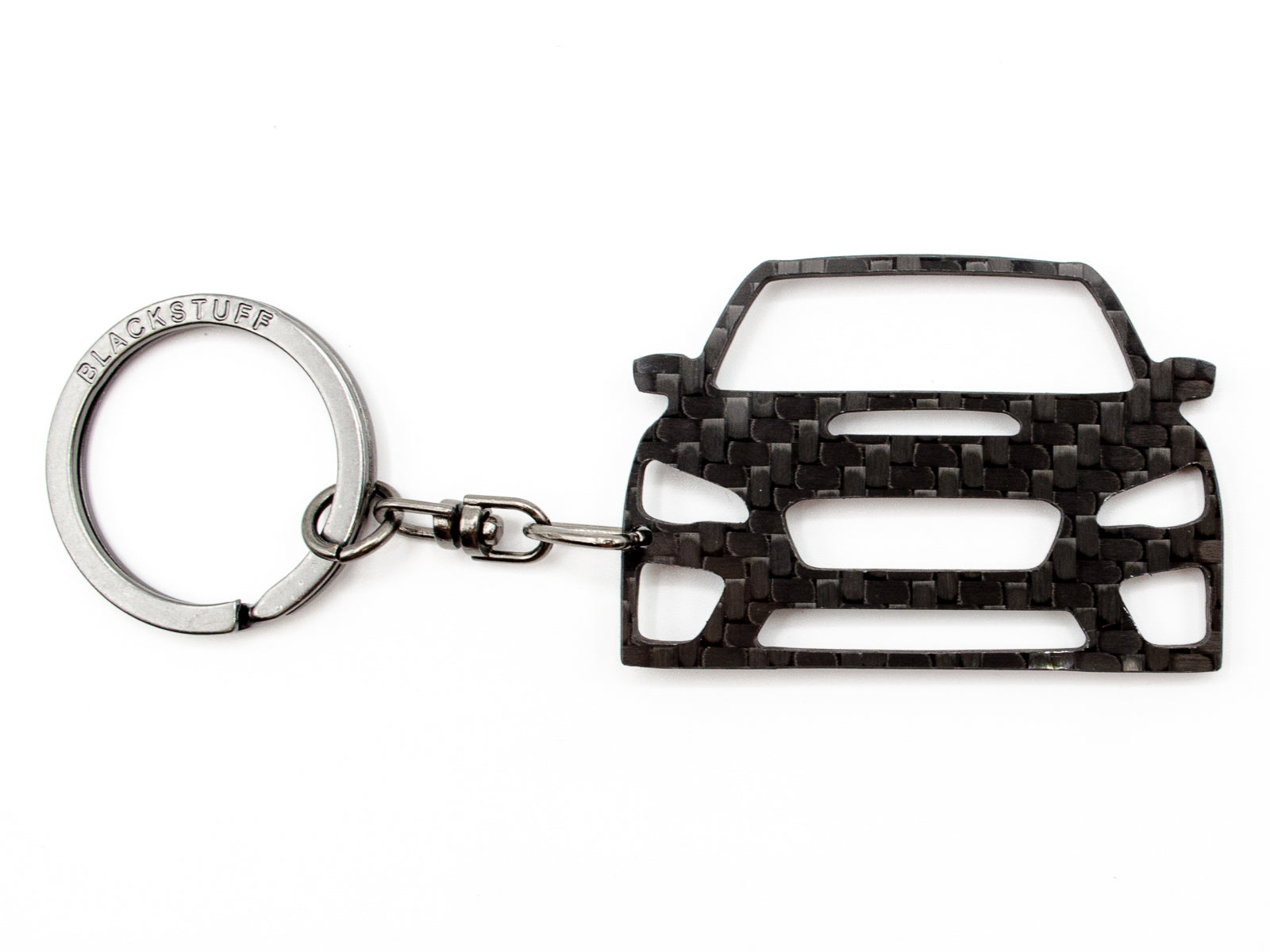 BlackStuff Carbon Fiber Keychain Keyring Ring Holder Compatible with Impreza VA 2014-2019 BS-815