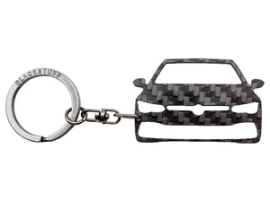 BlackStuff Carbon Fiber Keychain Keyring Ring Holder Compatible with Golf Mk8 2020+ BS-916