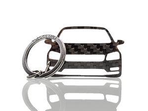 BlackStuff Carbon Fiber Keychain Keyring Ring Holder Compatible with Passat B7 BS-169