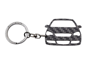 BlackStuff Carbon Fiber Keychain Keyring Ring Holder Compatible with Polo GTI Mk4 9N3 2005-2009 BS-172