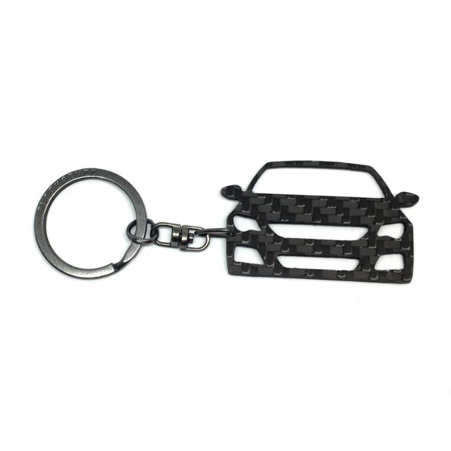 BlackStuff Carbon Fiber Keychain Keyring Ring Holder Compatible with Passat CC BS-171