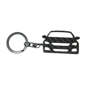 BlackStuff Carbon Fiber Keychain Keyring Ring Holder Compatible with Passat CC BS-171