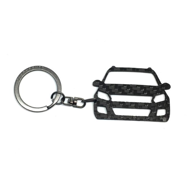 BlackStuff Kohlefaser Schlüsselanhänger Schlüsselanhänger Halter Kompatibel mit Tiguan 2011–2016 BS-175