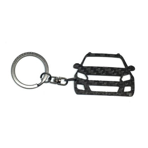 BlackStuff Carbon Fiber Keychain Keyring Ring Holder Compatible with Tiguan 2011-2016 BS-175