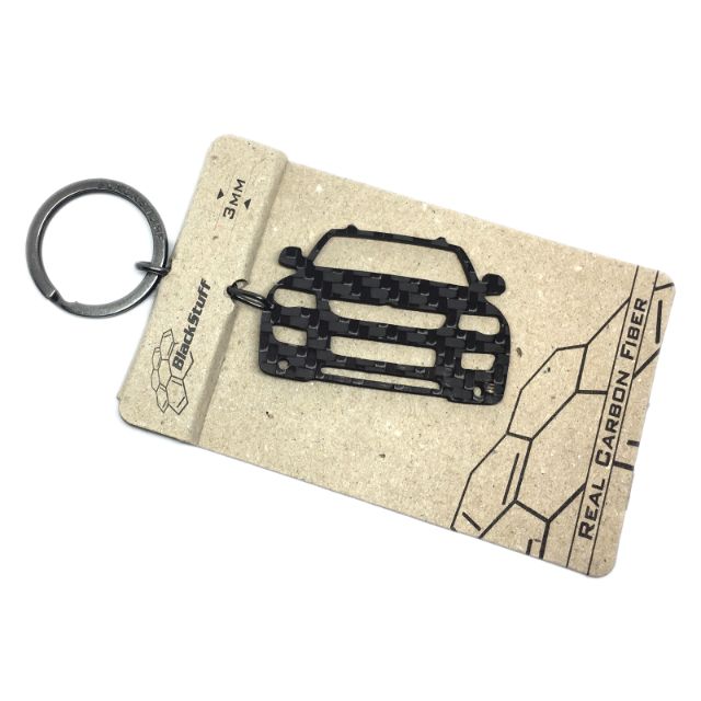 BlackStuff Carbon Fiber Keychain Keyring Ring Holder Compatible with Touareg Mk1 7L Facelift 2007-2010 BS-176