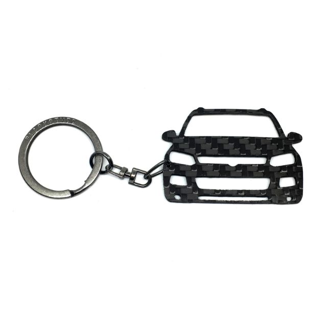 BlackStuff Carbon Fiber Keychain Keyring Ring Holder Compatible with Touareg Mk2 7P 2010-2018 BS-177