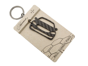 BlackStuff Carbon Fiber Keychain Keyring Ring Holder Compatible with S60 V60 2014-2018 BS-905