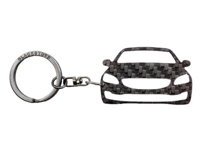 BlackStuff Kohlefaser Schlüsselanhänger Schlüsselanhänger Halter Kompatibel mit S60 V60 2014–2018 BS-905