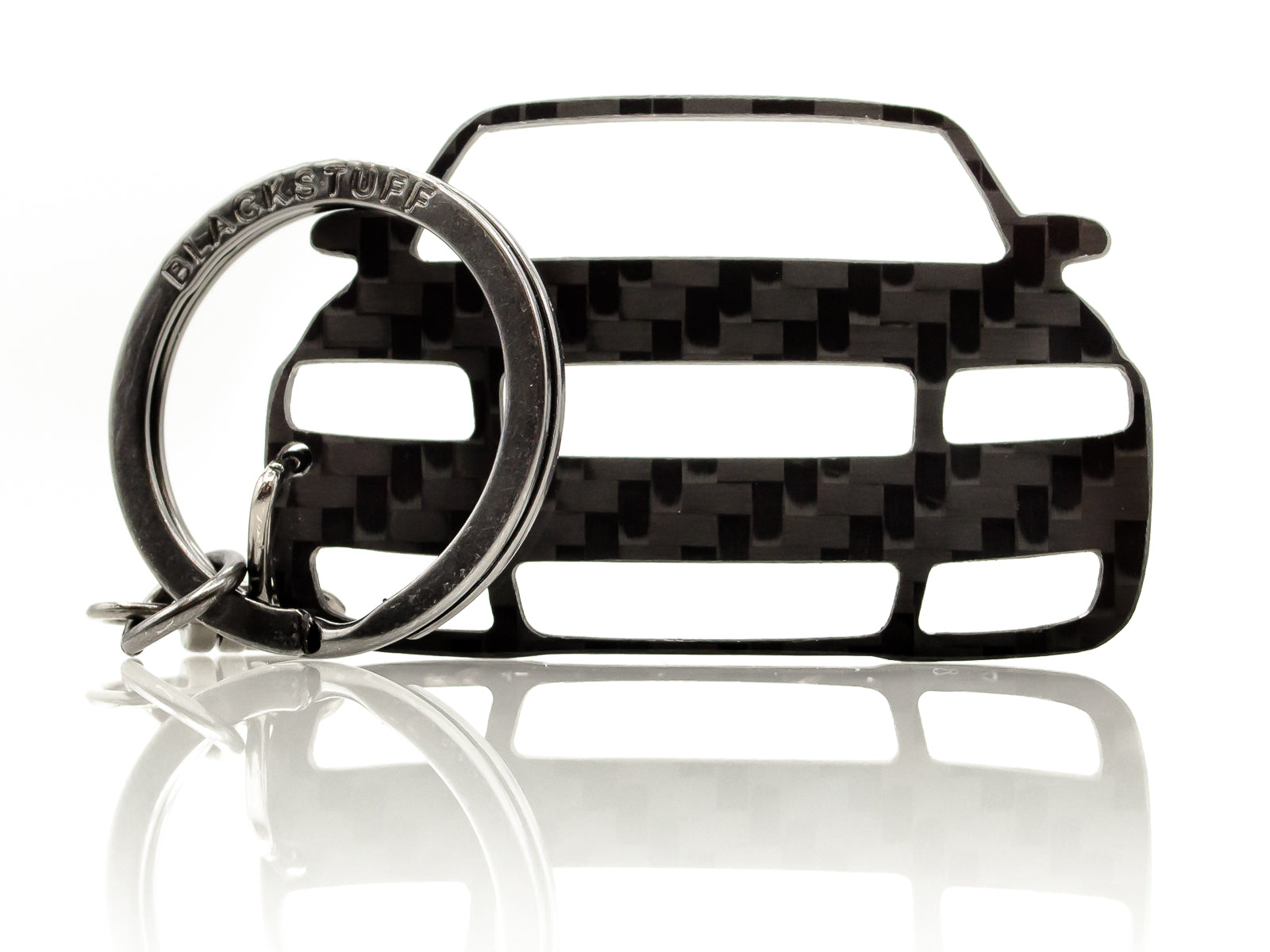 BlackStuff Carbon Fiber Keychain Keyring Ring Holder Compatible with A4 S4 B6 8E 2001-2006 BS-782