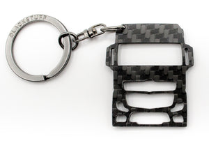 BlackStuff Carbon Fiber Keychain Keyring Ring Holder Compatible with Actros Euro 6 BS-789