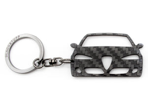 BlackStuff Carbon Fiber Keychain Keyring Ring Holder Compatible with Alfa 147 2005-2010 BS-780