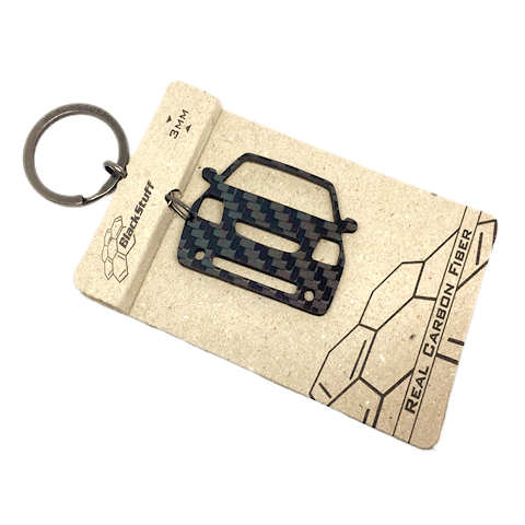 BlackStuff Carbon Fiber Keychain Keyring Ring Holder Compatible with C2 VTS 2003-2009 BS-157