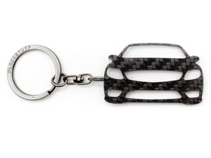 BlackStuff Carbon Fiber Keychain Keyring Ring Holder Compatible with CL-Class C216 2006-2014 BS-788