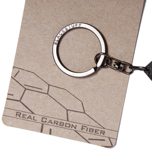 BlackStuff Carbon Fiber Keychain Keyring Ring Holder Compatible with Micra K13 2010-2014 BS-810