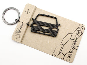 BlackStuff Carbon Fiber Keychain Keyring Ring Holder Compatible with Logan MK1 2004-2012 BS-783