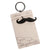 BlackStuff Carbon Fiber Keychain Keyring Ring Holder Funny Moustache BS-229